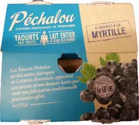 Mängden socker i Yaourts aux fruits myrtille sauvage