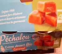 Mängden socker i Péchalou crème dessert bio caramel