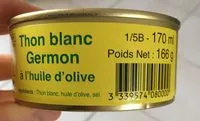 Mängden socker i Thon blanc germon a l'huile olive