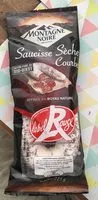Mängden socker i Saucisse sèche courbe