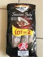 Mängden socker i Mont Noir saucisse seche label rouge x2 dont 50% sur le 2eme
