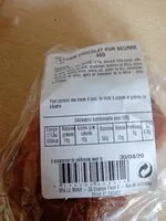 Mängden socker i Pain chocolat pur beurre