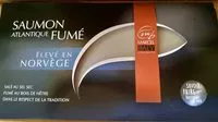 Mängden socker i Saumon atlantique fumé élevé en Norvège