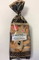 Mängden socker i Canistrelli aux éclats de noisettes