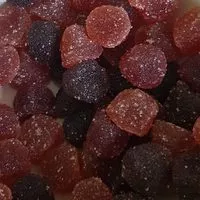 Mängden socker i Pate de fruit fraisettes framboisettes myrtillettes