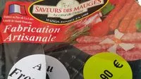 Mängden socker i Saucisses au fromage saveur des Mauges