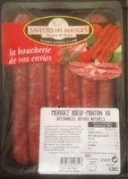 Mängden socker i Merguez boeuf-mouton