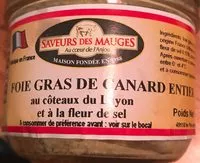 Mängden socker i Foie Gras de canard entier au coteaux du Laton et a la fleur de sel