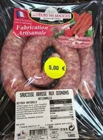 Mängden socker i Saucisse artisanale brasse aux oignons