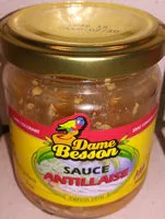 Mängden socker i Sauce Antillaise Dame Besson