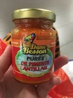 Mängden socker i Purée De Piment Dame Besson