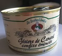 Mängden socker i Gésiers de canard confits émincés