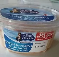 Mängden socker i Cocktail de crevettes et de surimi