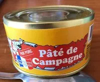 Mängden socker i Pâté de campagne