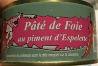 Mängden socker i Pâté de foie de porc au piment d'Espelette