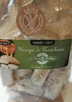 Mängden socker i Nougat de Montélimar tendre sans gluten