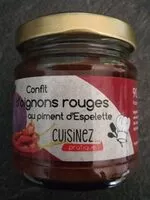 Mängden socker i Confit d oignons rouges au piment d espelette