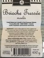 Mängden socker i Brioche Tressée moulée pur beure