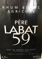 Mängden socker i Rhum blanc agricole Père LABAT 59