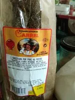 Mängden socker i Saucisson pur porc au poivre