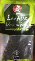 Mängden socker i Lentilles vertes