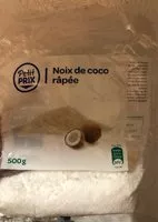 Mängden socker i Noix de coco râpée