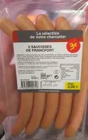 Mängden socker i 5 Saucisses de Francfort