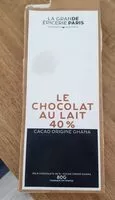 Mängden socker i Chocolat au lait 40 pour cent