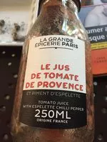Mängden socker i Jus De Tomate Et Piment D'espelette