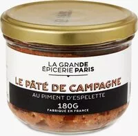 Mängden socker i Pâté De Campagne Au Piment D?espelette