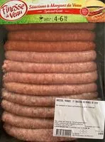 Mängden socker i Saucisse et merguez de veau
