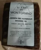 Mängden socker i Jambon sec supérieure désossé