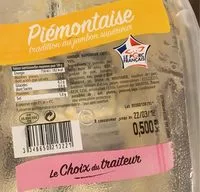 Mängden socker i Piémontaise tradition au jambon