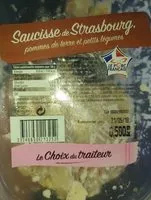Mängden socker i Saucisse de Strasbourg pomme de terre