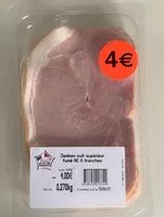 Mängden socker i Jambon cuit superieur fumé