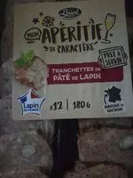 Mängden socker i Tranchettes de pâté de lapin