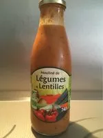 Mängden socker i Mouliné Légumes Lentilles