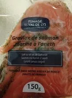 Mängden socker i Gravlax de saumon mariné à l'aneth