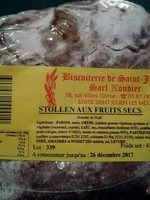 Mängden socker i Stollen aux fruits secs