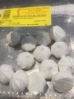 Mängden socker i Meringuettes Blanches