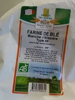 Mängden socker i Farine de blé blanche pâtissière type 45