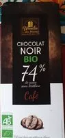 Mängden socker i Chocolat noir bio 74% Café