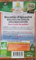 Mängden socker i Biscottes d’épeautre
