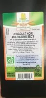 Mängden socker i Chocolat noir aux raisins secs