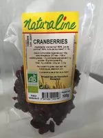 Mängden socker i Cranberries bio NATURALINE