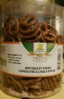 Mängden socker i Bretzels et sticks d'épeautre à l'huile d'olive