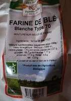 Mängden socker i Farine de Blé blanche Type 70