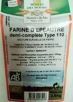 Mängden socker i Farine d'épeautre demi complète type 110