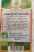 Mängden socker i Farine De Riz Châtaigne