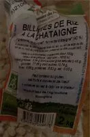 Mängden socker i Billettes riz chataigne